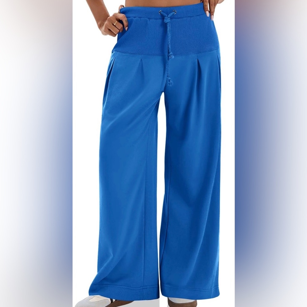 High Waisted Drawstring Palazzo Pants